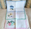 Set 3 Servete de masa suport farfurie / Placemats, Vintage din bumbac cu broderie manuala