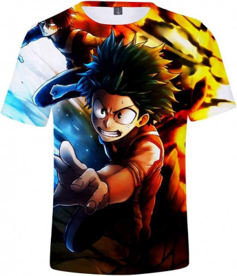 Tricou pentru Cosplay My Hero MHA - Tricouri cu g&amp;acirc;t cu sublimare cu imprimare 3D foto