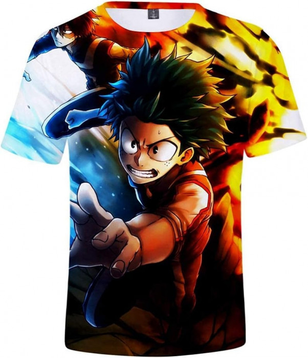 Tricou pentru Cosplay My Hero MHA - Tricouri cu g&acirc;t cu sublimare cu imprimare 3D