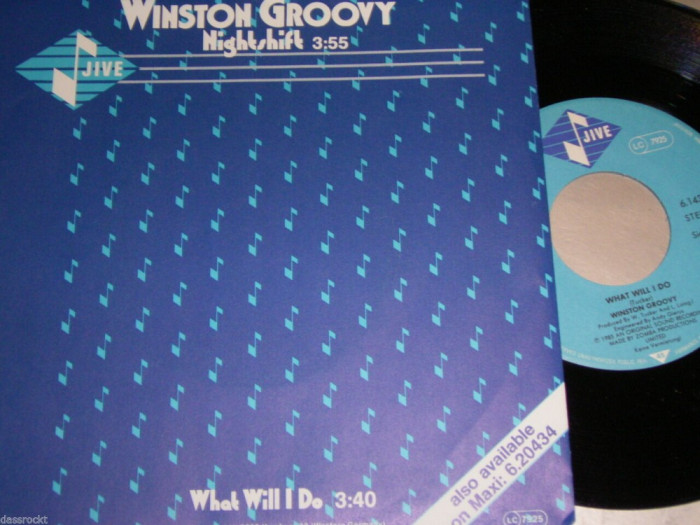 Winston Groovy - Nightshift (1985, Jive) Disc vinil single 7&quot; super-hit