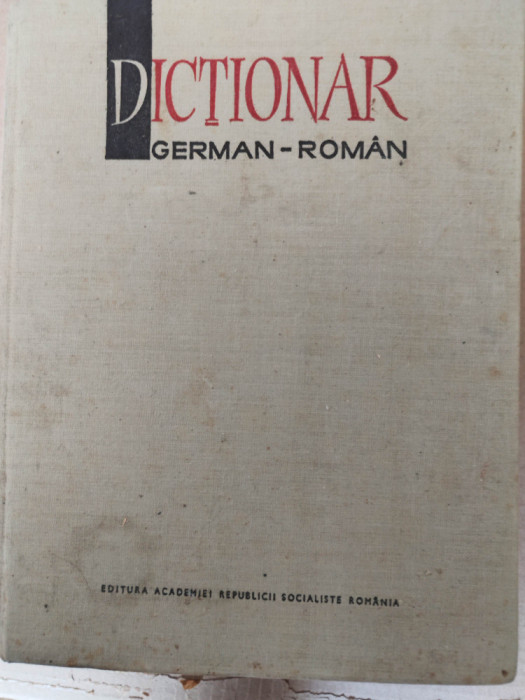 bnk ant Dictionar german-roman - editura Academiei