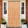 VidaXL Perdea pentru insecte, ocru și alb, 56x200 cm, chenille 377399