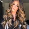 Peruca par ondulat mediu lung brunet ombre 70% natural