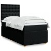 VidaXL Pat box spring cu saltea, negru, 80x200 cm, textil 3294199