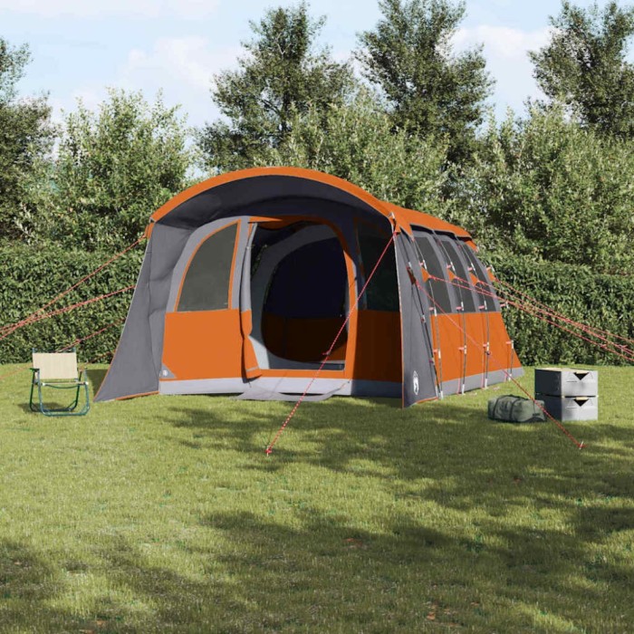 vidaXL Corturi Gri și portocaliu 576 x 325 x 213 cm Poliester