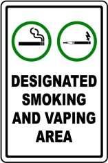 Designated smoking and vaping area signs foto