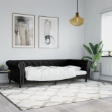 VidaXL Cadru de pat, negru, 100x200 cm, piele ecologică