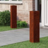 vidaXL Lumină LED Solară pentru Alei 2 pcs Oțel Corten Oțel Corten 879778