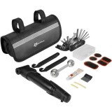 Cumpara ieftin Trusa de reparatii pentru bicicleta, fixare velcro, 22.8 x 7 x 11 cm, negru