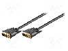 Cablu DVI - DVI, din ambele par&amp;#355;i, DVI-I (24+5) mufa, 3m, negru, Goobay - 69210