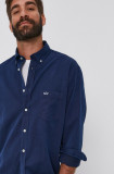 Paul&amp;Shark Cămașă jeans bărbați, culoarea albastru marin, cu guler button-down, regular