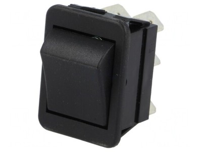 Comutator Rocker DPDT 16A 250V Negru foto