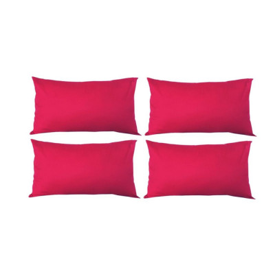 Set 4 Perne decorative dreptunghiulare, 50x30 cm, pline cu Puf Mania Relax, culoare rosu foto