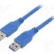 Cablu din ambele par&amp;#355;i, USB A mufa, USB 3.0, lungime 1.8m, albastru, AKYGA - AK-USB-14