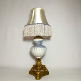 Veioza de masa, accent, stil baroc victorian, maiolica, bronz, vintage
