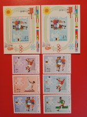 AJMAN, SPORT - COLIȚE + SERIE COMPLETĂ MNH