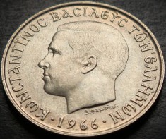 Moneda 2 DRAHME - GRECIA, anul 1966 *cod 4952 = A.UNC