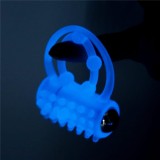 Inel Penis Fosforescent Cu Vibratii Lumino Play Vibrating Penis Ring 2, Albastru, Lovetoy
