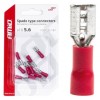 Set 10 Conectori Cablaje 5.6mm, 0.5-1.5mm&sup2;, 10A, Izolat, Rosu, Mama, Sertizare, 22AWG-18AWG