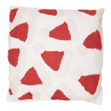 Cumpara ieftin Perna Craciun poliester alb rosu 45x45x4 cm