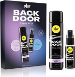 Pjur Back Door Value Pack (100ml + 20ml) &ndash; Set exclusiv de lubrifiant personal și spray pentru sex anal relaxat și pasional