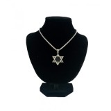 Bust Expunere Bijuterii Catifea Neagra 20cm Time Veranda, Suport Elegant Coliere, Lantisoare