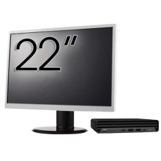 Pachet Calculator Second Hand HP ProDesk 400 G6 Mini, Intel Core i5-10500T 2.30 - 3.80GHz, 8GB DDR4, 256GB SSD + Monitor 22&amp;quot; NewTechnology Media