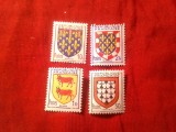 Serie mica Franta 1951 - Embleme provincii 4 valori (din 5 val.)