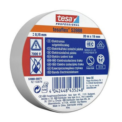 BANDA IZOLATOARE TESAFLEX 20M ALB 10 BUC - T-53988-71 foto