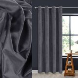 Perdea decorativă cu inele, Velvet gri, 140x260 cm, CMCLASS