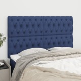 VidaXL Tăblii de pat, 4 buc, albastru, 72x7x78/88 cm, textil