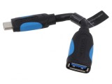 Cablu OTG USB 3.0 USB A la USB C 0.1m Negru