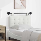 vidaXL Tăblie de pat suspendată Cu lumină LED Alb Piele artificială 3424385