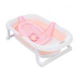 Cadita Pliabila Bebe U-Grow Roz cu Termometru si Reductor Detasabil, 78cm