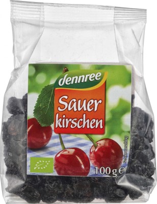 Visine uscate fara samburi bio 100g Dennree foto