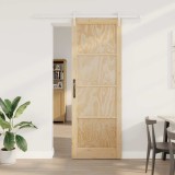 Ușa glisantă cu set de hardware 83x232 cm Lemn masiv de pin