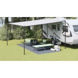 VidaXL Covor pliabil pentru cort cu inele, albastru-gri, 250x500 cm, din HDPE