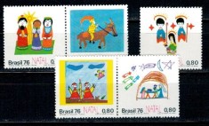 Brazilia 1976 - Craciun, serie neuzata foto