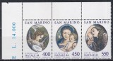 San Marino 1984 - Crăciun - Picturi, Staif, MNH