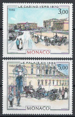 Monaco 1982 Mi 1549/50 MNH - Monte Carlo și Monaco &amp;icirc;n Belle Epoque (1870-1925) I foto