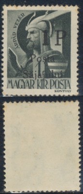 1945 Posta Salajului timbru local 1P/1f eroare Sajajului j &amp;icirc;n loc de l tiraj 28 foto