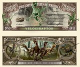 !!! SUA = FANTASY NOTE (TJ6) = VELOCIRAPTOR - 2017 - UNC / SERIA DINOZAURI