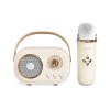 Jucarie karaoke copii, THD C20 Plus, cu difuzor separat, microfon wireless portabil, radio FM, microSD card slot, bluetooth, alb