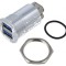 Adaptor USB A soclu x2 din ambele părţi - USB 3.0 Filet M22