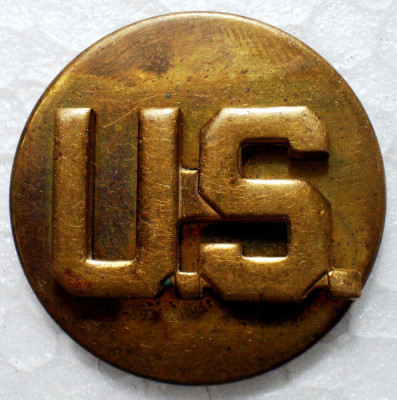 I.019 USA SUA INSEMN GRAD MILITAR US U.S. ARMY LAPEL COLLAR DISC 25,5mm foto