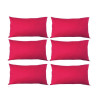 Set 6 Perne decorative dreptunghiulare, 50x30 cm, pline cu Puf Mania Relax, culoare rosu, Palmonix