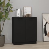 vidaXL Servantă, negru, 60x30x70 cm, lemn prelucrat