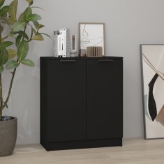 vidaXL Servantă, negru, 60x30x70 cm, lemn prelucrat