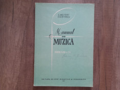 MANUAL DE MUZICA PENTRU CLASA A V-A - C. MEITERT , D.D. STANCU , 1958 foto