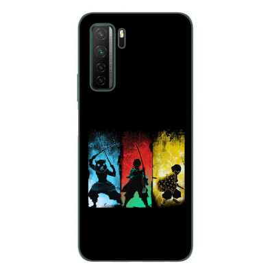 Husa compatibila cu Huawei P40 Lite 5G Silicon Gel Tpu Model Demon Slayer Team foto